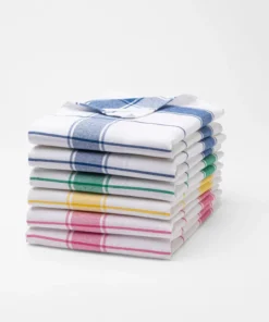 Lot de 6 torchons pur coton