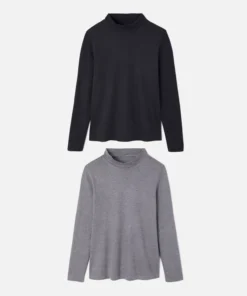 Lot de 2 t-shirt col montant