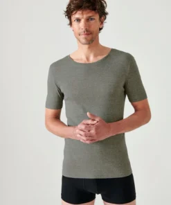 Lot de 2 T-shirts col rond, manches courtes, Essential pur coton peigné