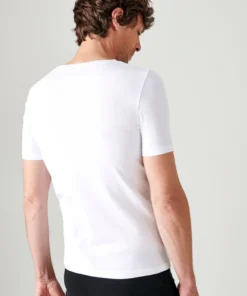 Lot de 2 T-shirts col rond, manches courtes, Essential pur coton peigné