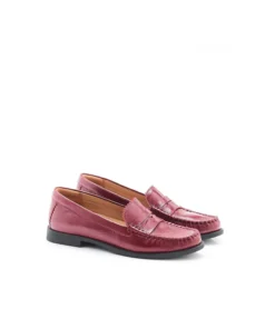 Mocassins vernis effet plissé