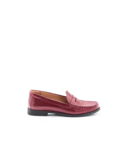 Mocassins vernis effet plissé