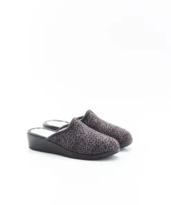 Mules compensées Thermolactyl en velours