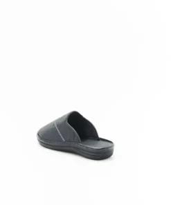 Mules en cuir grainé
