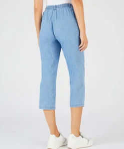 Pantacourt tissu chambray
