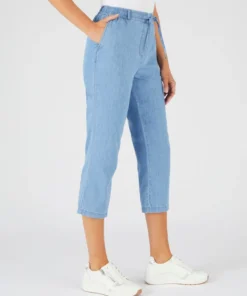 Pantacourt tissu chambray