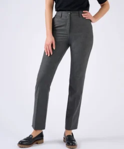 Pantalon cigarette mélange laine