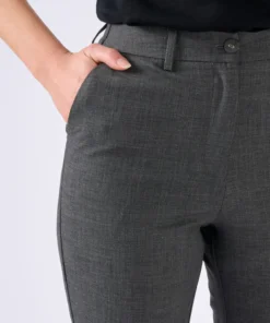 Pantalon cigarette mélange laine