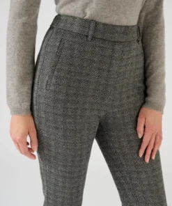 Pantalon enfilable en maille jacquard émerisée