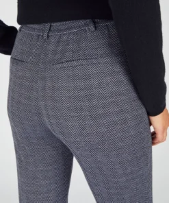 Pantalon enfilable en maille jacquard émerisée
