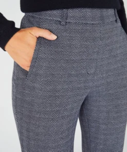 Pantalon enfilable en maille jacquard émerisée