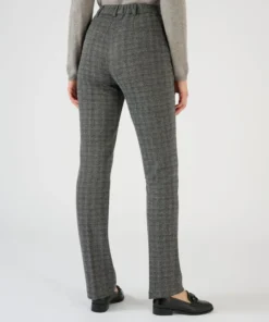 Pantalon enfilable en maille jacquard émerisée