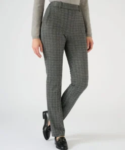 Pantalon enfilable en maille jacquard émerisée