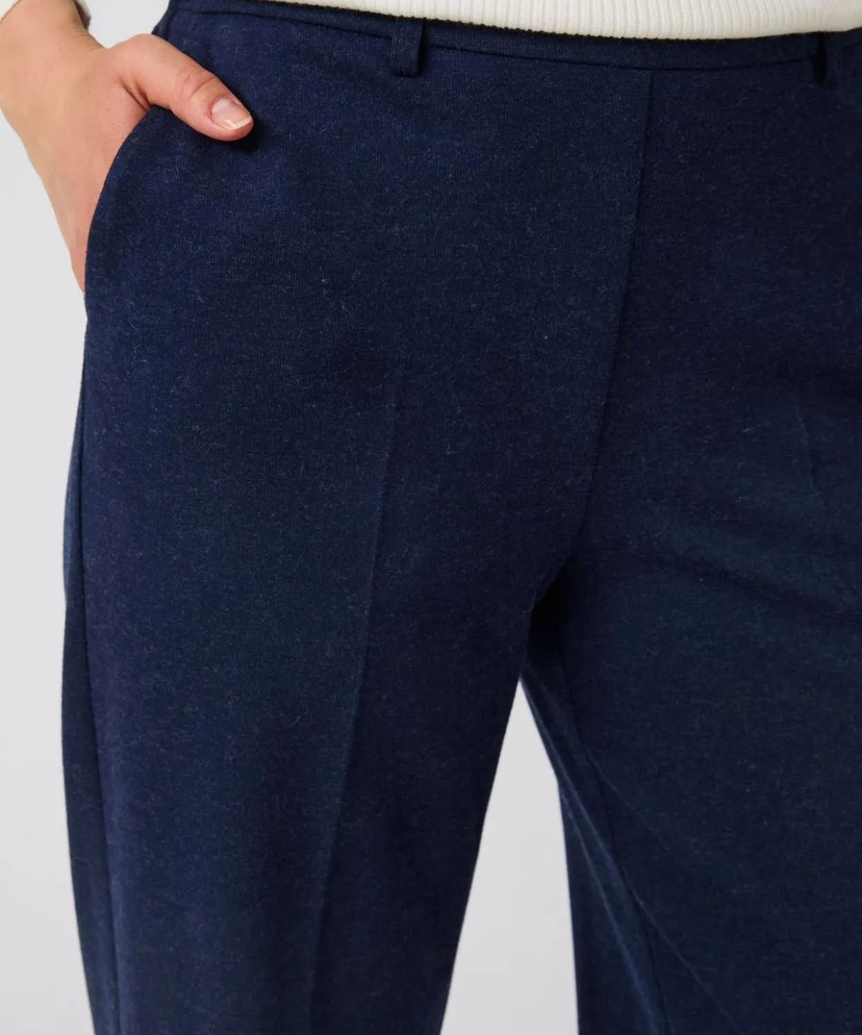 Pantalon large enfilable maille jersey