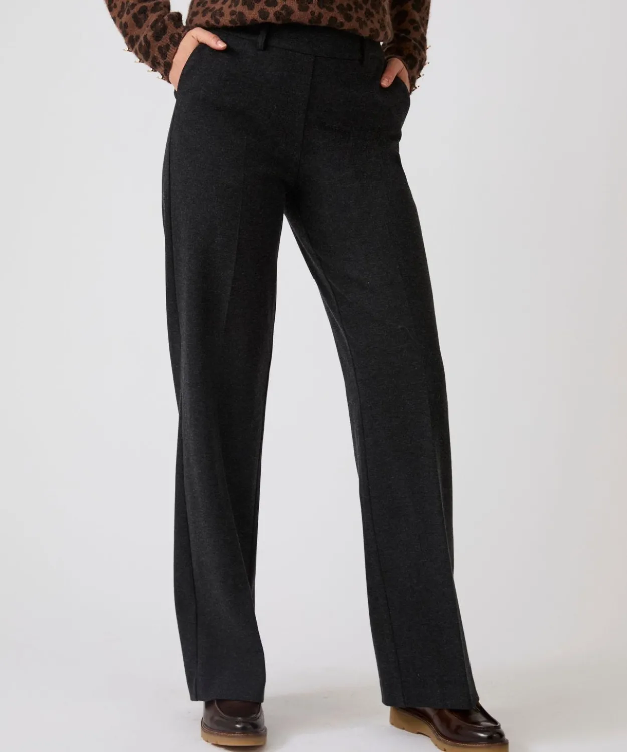 Pantalon large enfilable maille jersey