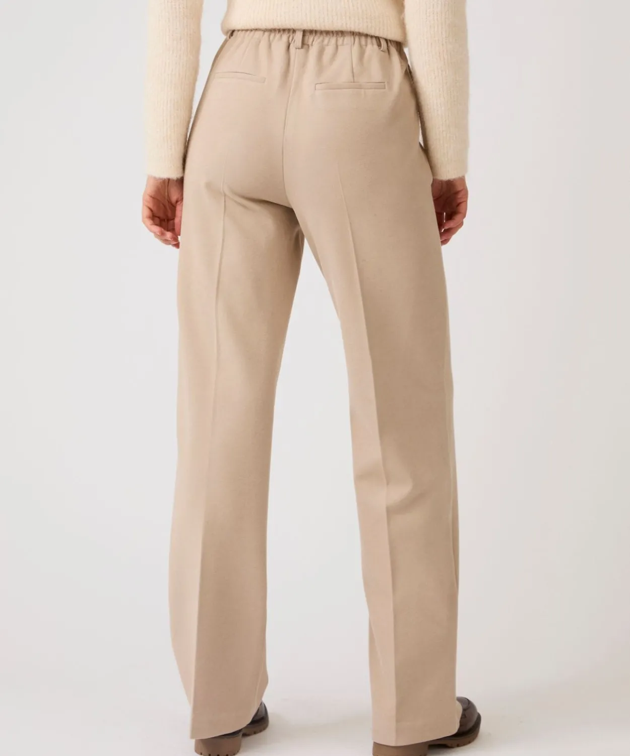 Pantalon large enfilable maille jersey