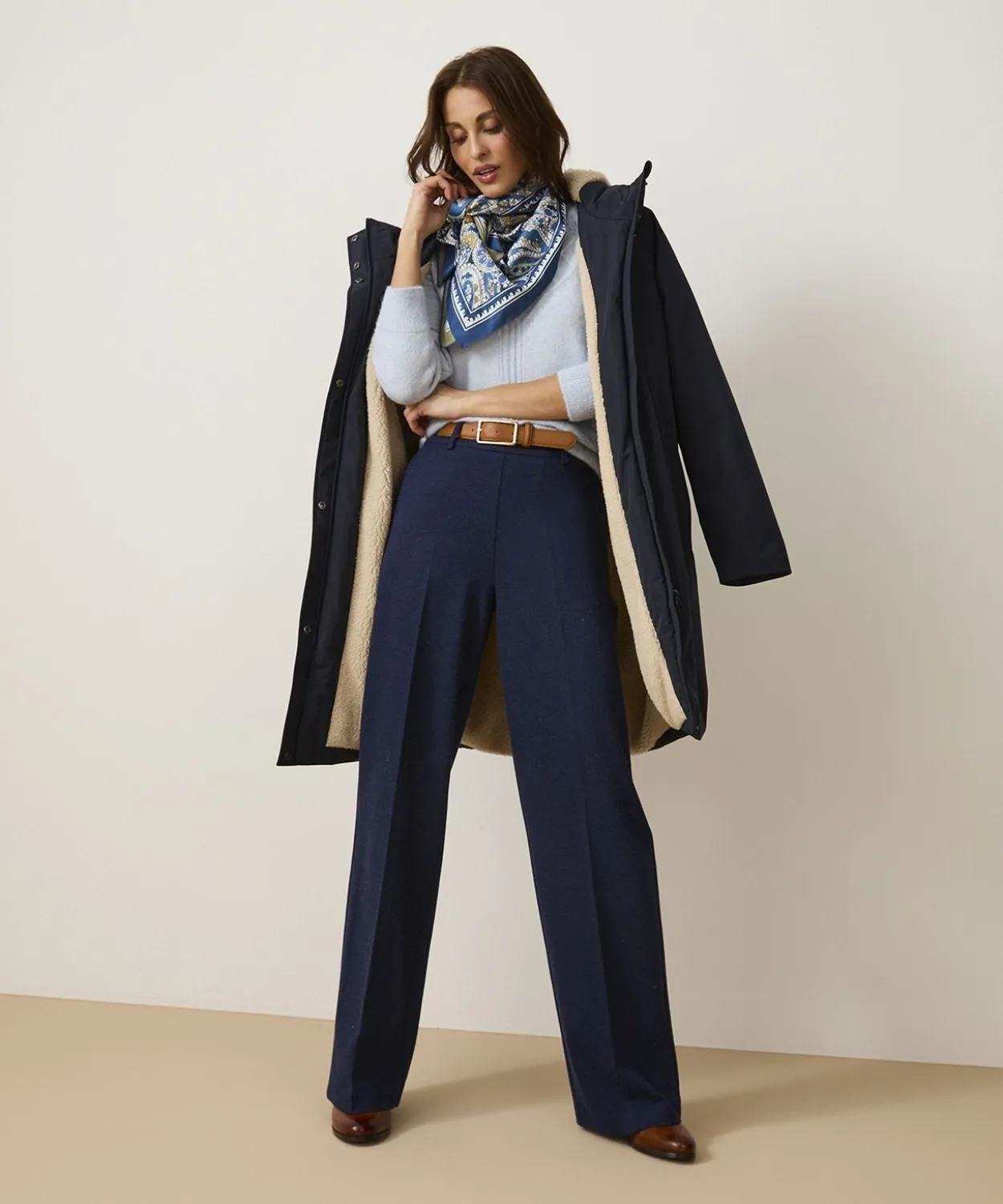 Pantalon large enfilable maille jersey