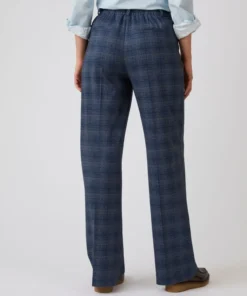 Pantalon large enfilable maille jacquard