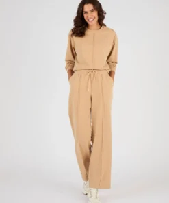 Pantalon large en maille piquée