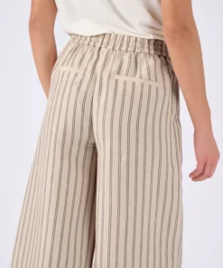 Pantalon large 7/8ème mélange lin