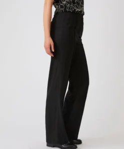 Pantalon large mélange lin