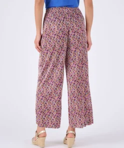 Pantalon 7/8ème maille plissée