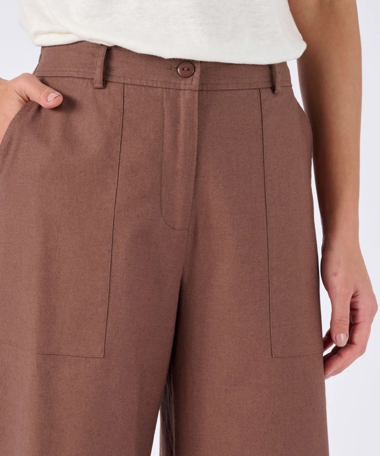 Pantalon mélange lin et coton