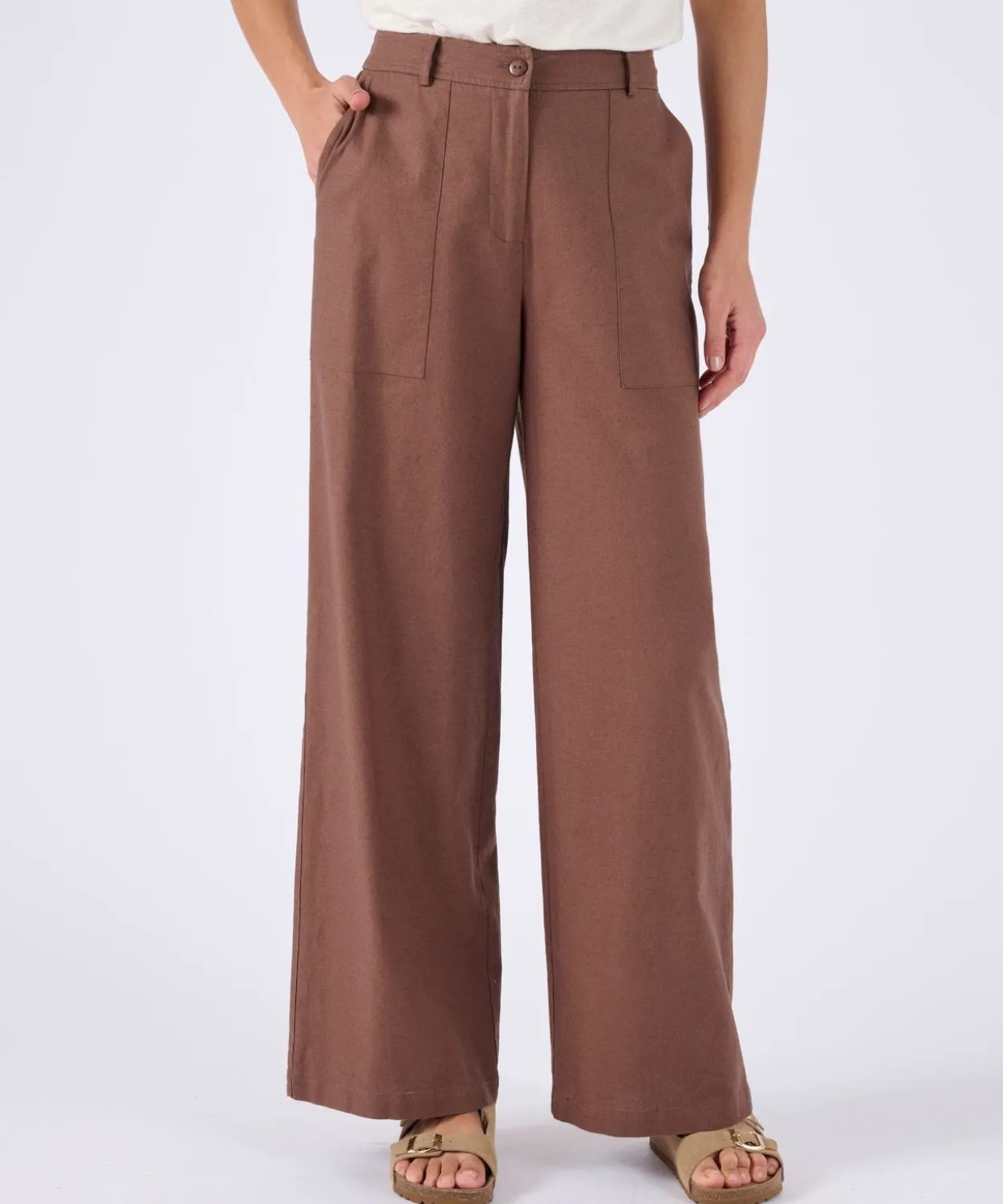 Pantalon mélange lin et coton
