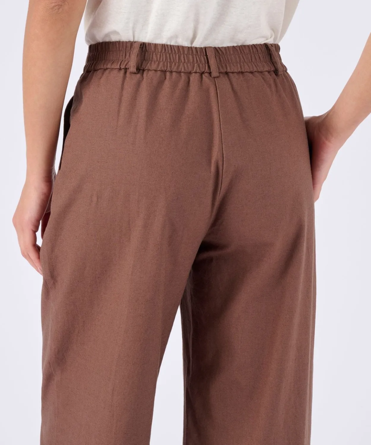 Pantalon mélange lin et coton