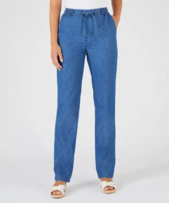 Pantalon tissu chambray