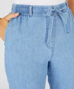 Pantalon tissu chambray