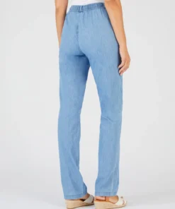 Pantalon tissu chambray