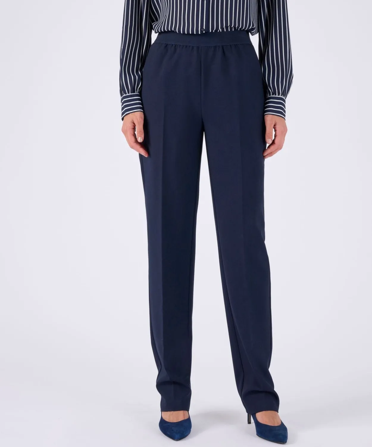 Pantalon tissu fluide enfilable