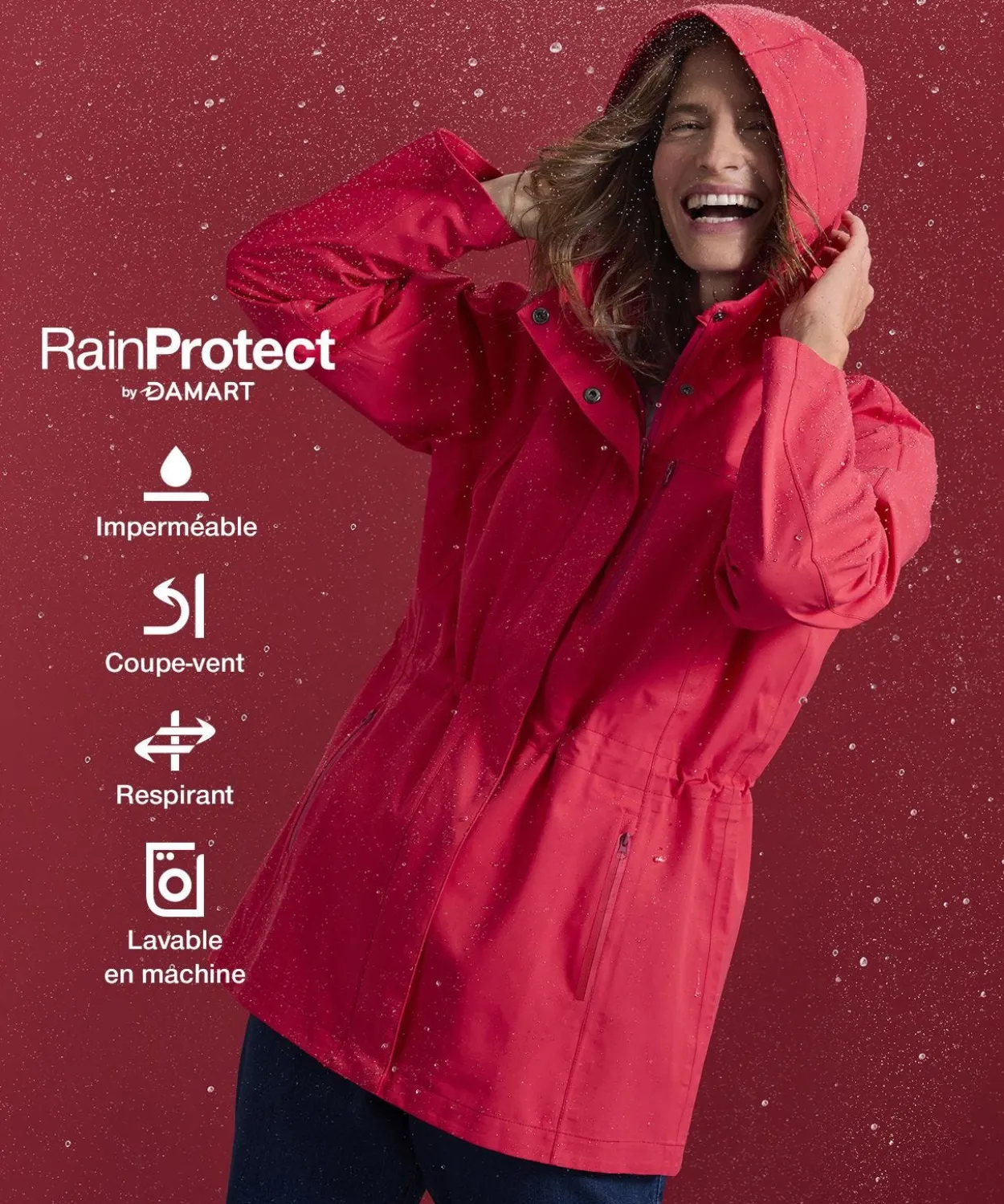 Parka courte RainProtect by Damart