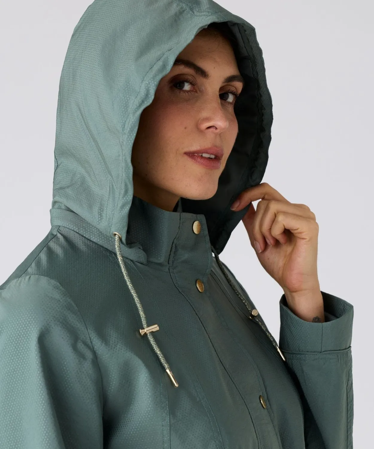 Parka légère tissu texturé satiné