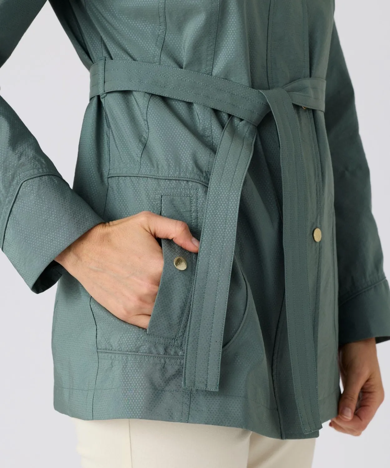 Parka légère tissu texturé satiné