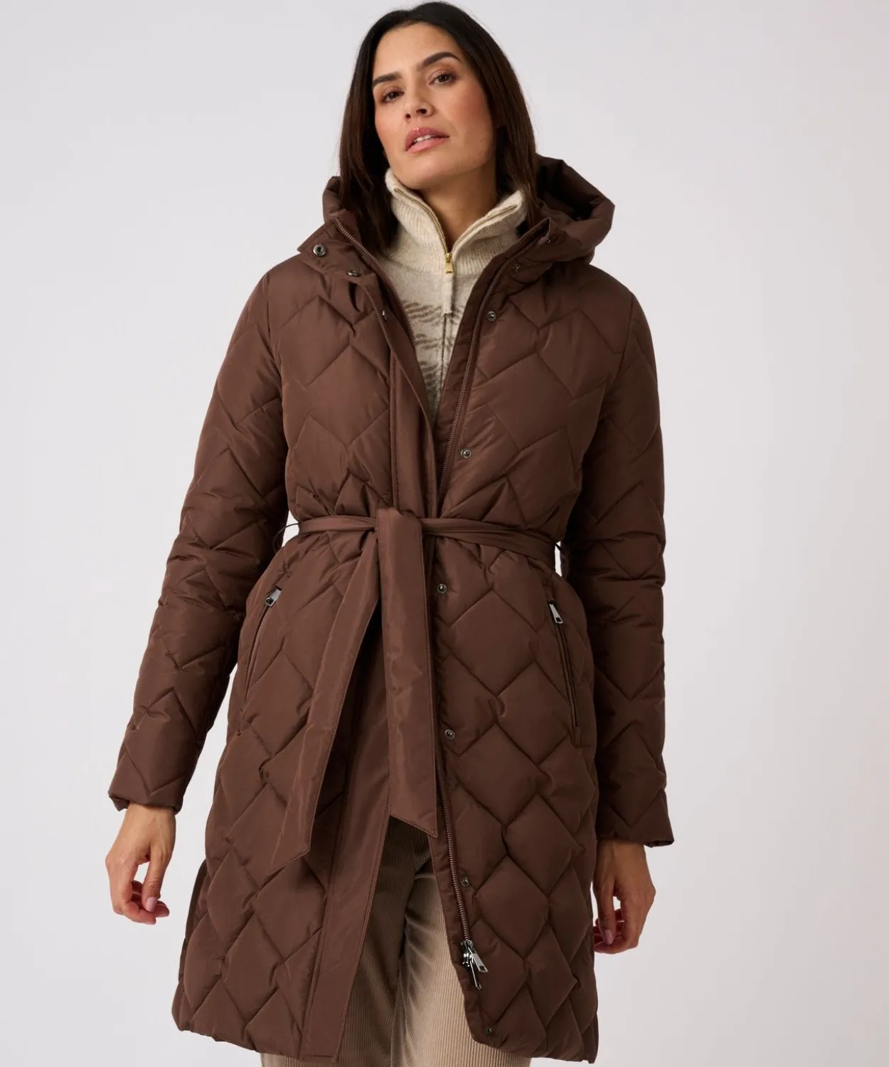 Parka longue ceinturée Thermolactyl