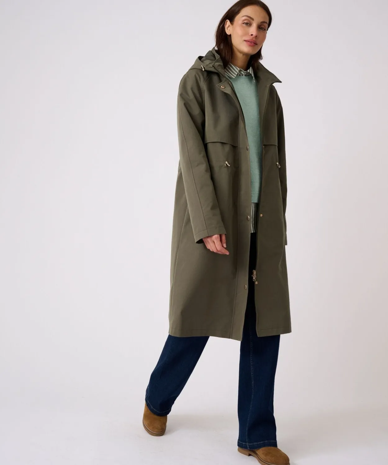 Parka longue esprit trench