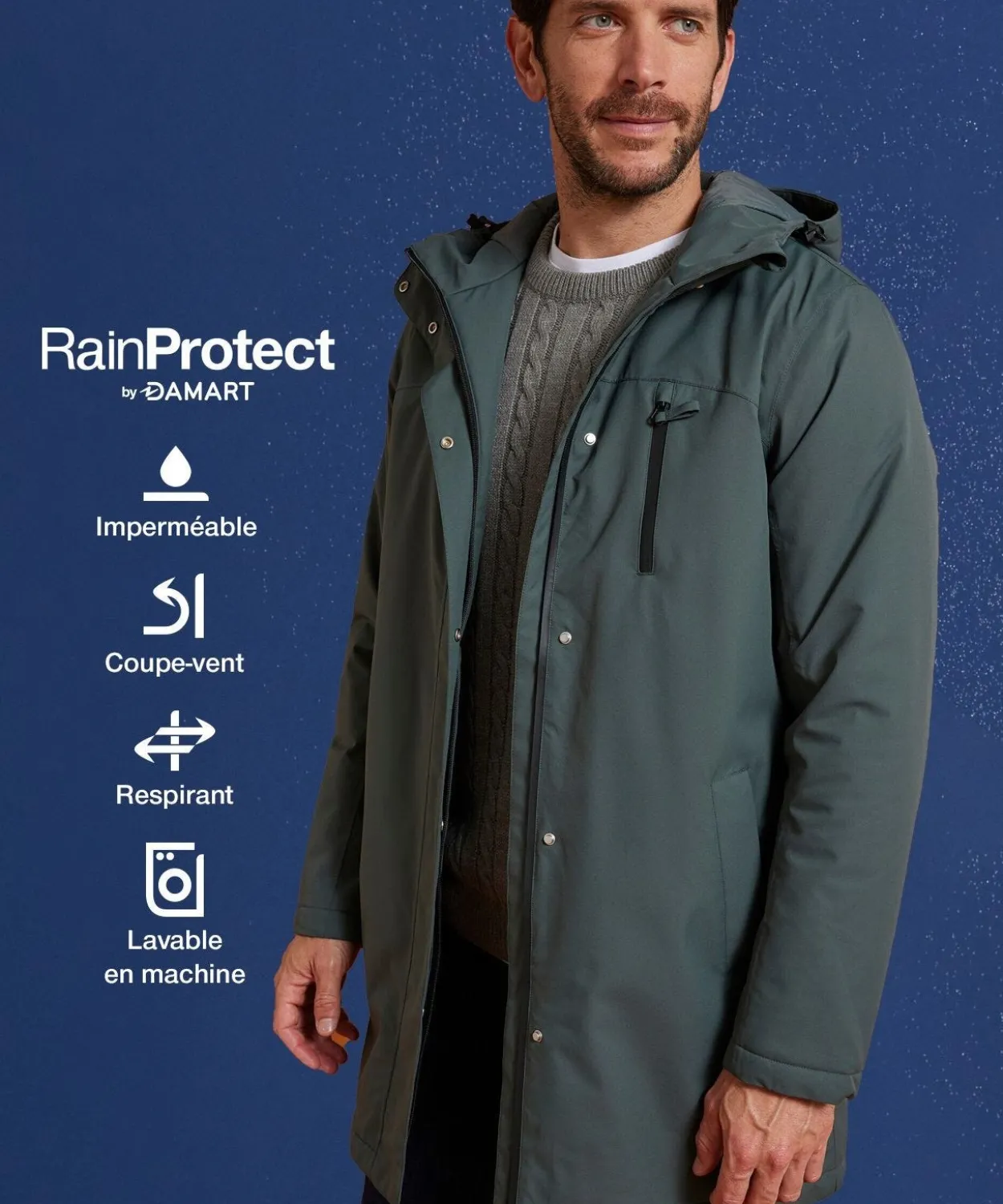 Parka RainProtect by Damart Thermolactyl