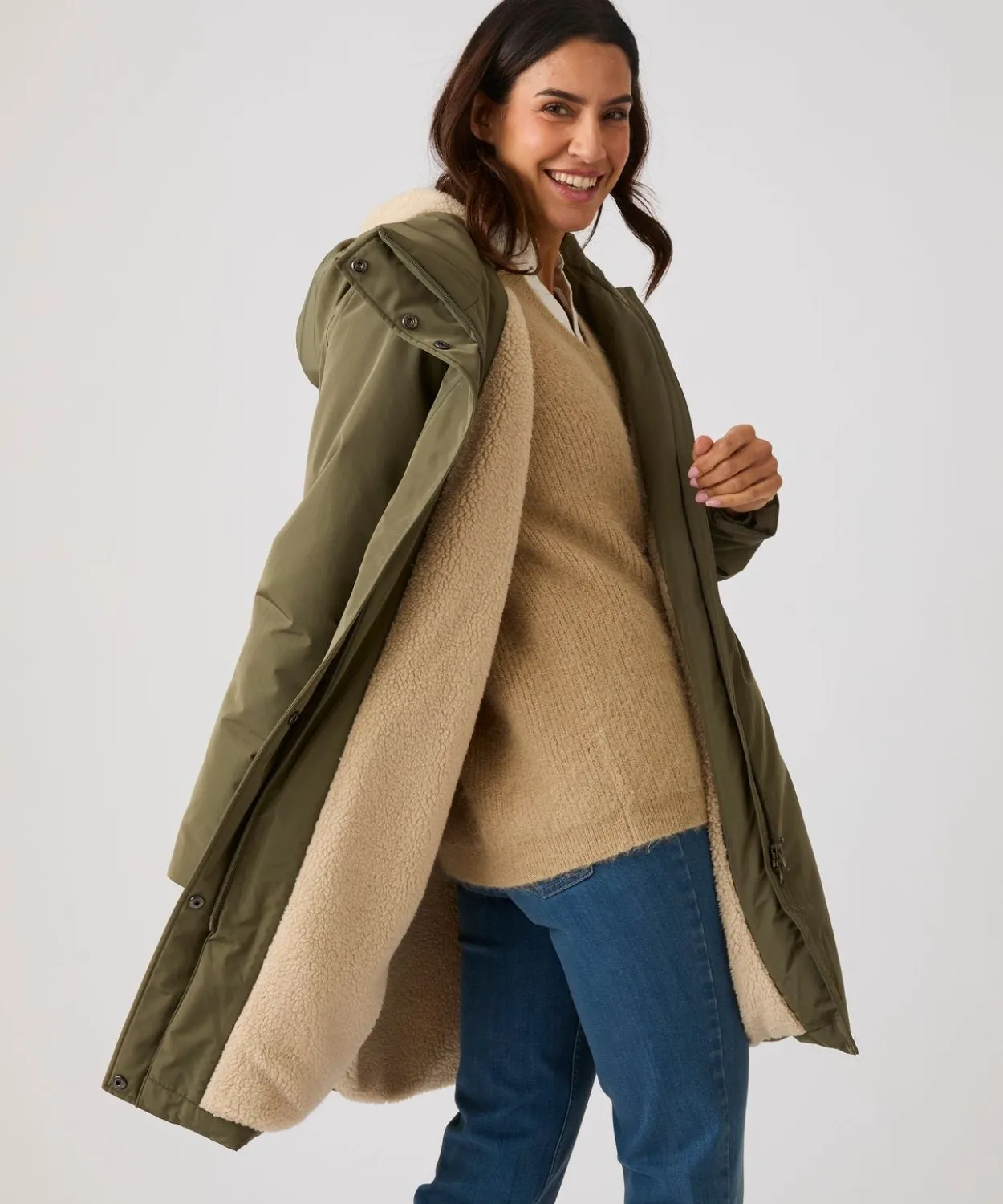 Parka Thermolactyl RainProtect by Damart, doublée maille sherpa