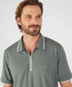 Polo manches courtes à col zippé Climatyl