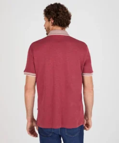 Polo manches courtes en maille reliefée