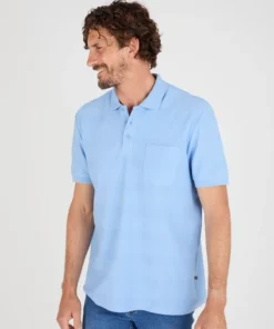 Polo manches courtes en maille reliefée