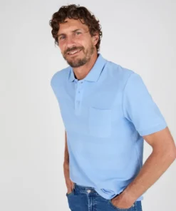 Polo manches courtes en maille reliefée