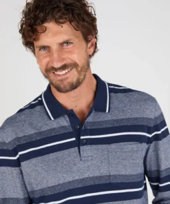 Polo manches longues en maille piquée