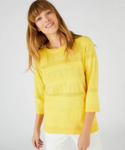Pull ajouré en coton majoritaire