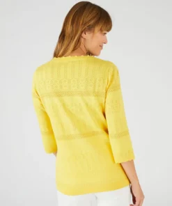Pull ajouré en coton majoritaire
