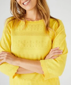 Pull ajouré en coton majoritaire