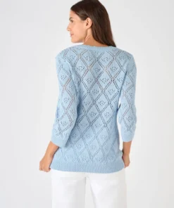 Pull ajouré fil ruban