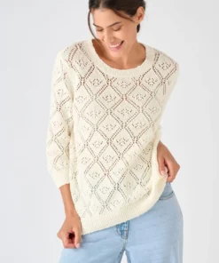 Pull ajouré fil ruban
